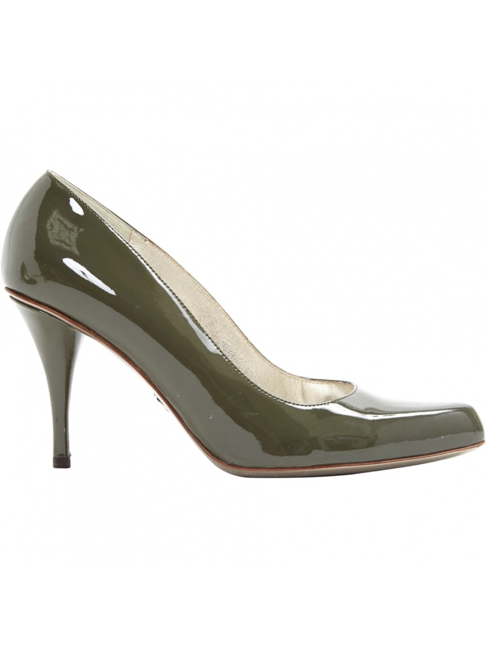 Dolce & Gabbana Olive Patent Leather Pointed Pump
